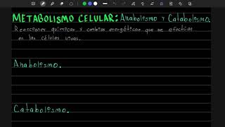 METABOLISMO CELULAR Anabolismo y Catabolismo  Papel de las enzimas y el ATP  Examen UNAM [upl. by Edgardo762]