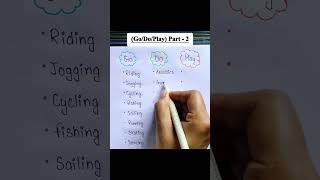 Words related to go do and play part 2 subscribe english vocubulary teachingtuesdays tiktok [upl. by Norvin88]