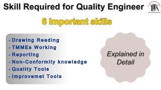 Skills required for Quality engineer  Quality department [upl. by Lustick112]