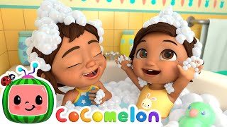 Bath Song 🛁 with Nina  CoComelon Nursery Rhymes amp Kids Songs [upl. by Linette]