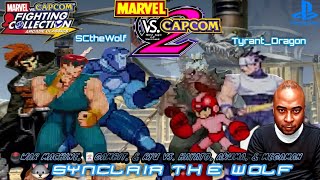 🌐MARVEL vs CAPCOM 2 PS4 🖲WAR MACHINE 🃏GAMBIT amp RYU SCtheWolf VS HAYATO AKUMA amp MEGAMAN [upl. by Crow]