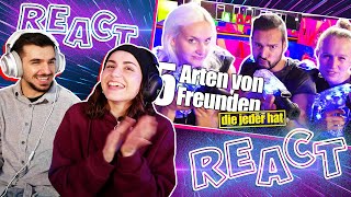 REACTION AUF 5 ARTEN VON FREUNDEN Kathi ist einfach zu lustig für Dania amp Claudio [upl. by Anigue]