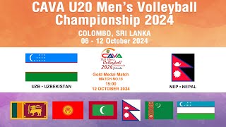 Uzbekistan  Nepal Match NO18 Gold Medal Match CAVA Mens U20 2024  Colombo [upl. by Aivon]