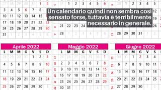 Calendario 2022 italiano con festività da stampare [upl. by Dorwin]