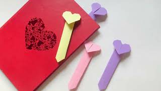 How to make origami heart bookmark  Origami Heart Bookmark Crafting Secrets Revealed [upl. by Laius]