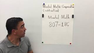 Mental Math Compensation Subtraction Example 1  My Growing Brain [upl. by Ethelind745]