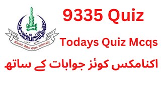 9335 quiz Todays Mcqs Latest quiz with proof answers [upl. by Nabetse462]