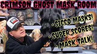 Crimson Ghost Mask Room  Amazing New Scores DEATH STUDIOS • SICCO HORROR MASKS • MASK TALK [upl. by Hnim]