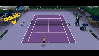 tennis match round 01 park vs hoonBest match for learning tennis3D tennis match [upl. by Nosnev948]