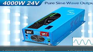 SUNGOLDPOWER 4000W 24V Pure Sine Wave Inverter Charger 24Vdc to120Vac OffGrid Solar Power Inverter [upl. by Rockwell]