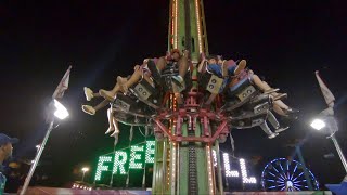 Freefall onoffride POV State Fair Meadowlands 2022 [upl. by Anwahsit]