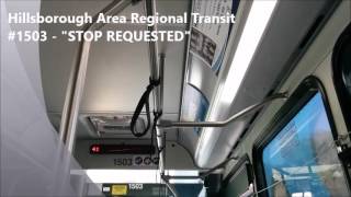 Hillsborough Area Regional Transit 1503 quotSTOP REQUESTEDquot [upl. by Jarrell]