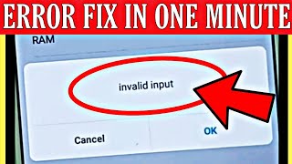 Invalid input problem in mobile  invalid input error in mi mobile  invalid input in android [upl. by Fiedler]