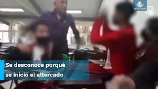 Profesor de CBTis en Hidalgo reta a golpes a uno de sus alumnos [upl. by Ahsrats]