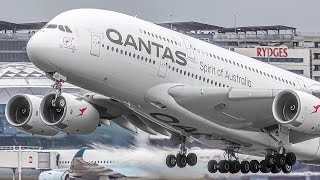 32 BIG PLANE TAKEOFFS and LANDINGS from UP CLOSE  Sydney Airport Plane Spotting 2023 SYDYSSY [upl. by Curt]