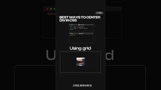 The Best Way to Center a Div in CSS css tipsandtricks codemonarch [upl. by Aihsenor271]