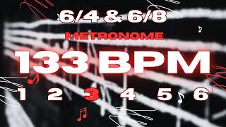 133 BPM  64 amp 68 Metronome [upl. by Esela]