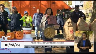 Mayor Bowser Kicks Off Back to Basics Week Boosts Leaf Collection amp Food Waste Reduction 102824 [upl. by Christa]