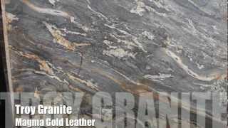 Magma Gold Leather Granite Countertop by troy Granite [upl. by Ronyar52]