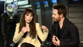 PROMETHEUS Interviews Ridley Scott Noomi Rapace Michael Fassbender Charlize Theron amp Guy Pearce [upl. by Gwenny]