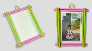 Very Easy Photo Frame Making At Home  Photo Frame  Photo Frame Design craftfraft [upl. by Gide]