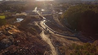 Nye E18 Arendal Tvedestrand Veiprosjekt filmet 19 november 2017 [upl. by Angeli]