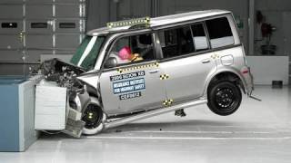 2006 Scion xB moderate overlap IIHS crash test [upl. by Joyann]