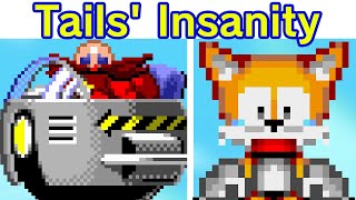 Friday Night Funkin VS Tails Insanity FULL WEEK  Dr Eggman FNF ModHardSonic [upl. by Wilscam866]