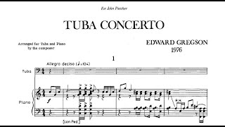 Edward Gregson  Tuba Concerto ScoreVideo [upl. by Carmelo]