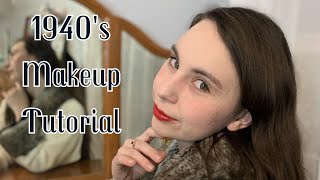 Following a 1940s Vintage Makeup Tutorial [upl. by Havelock706]