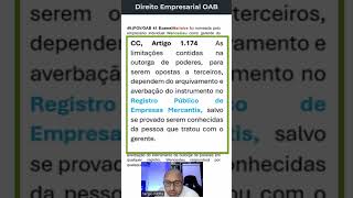 Questão 49 Direito Empresarial 41 Exame OAB shorts [upl. by Malas196]