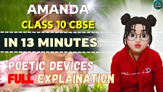 Amanda poem class 10 cbse english [upl. by Ronnoc]