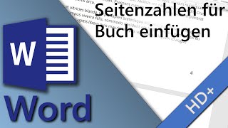 Word Seitenzahlen für Buch einfügen [upl. by Fiora]