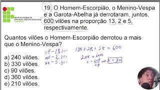 Questão 19  IFPE 20191 [upl. by Mishaan752]