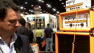 Damon Waller plays Orange Terror Bass 1000 with OBC810 at Summer NAMM [upl. by Tatum]