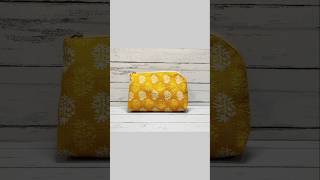 Fabric pouch with Curved Zipper diy zipper ytshorts [upl. by Gilli]