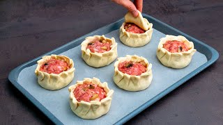 Buy puff pastry and minced meat  you must try this healthy appetizer [upl. by Ahsinik]