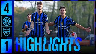 ANCORA POKER NERAZZURRO ⚽  INTER 41 ARSENAL  HIGHLIGHTS  YOUTH LEAGUE 2425 ⚫🔵 [upl. by Burnside]