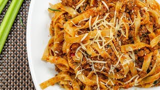 💥 The Best Sicilian Pasta Recipe  Pappardelle Bolognese 🍽️ [upl. by Ahsia]