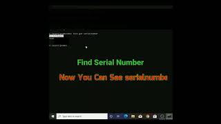 How to Find Serial Number in any Computer Laptops  Get Serial Number in Windows 78 1011 [upl. by Rovert]