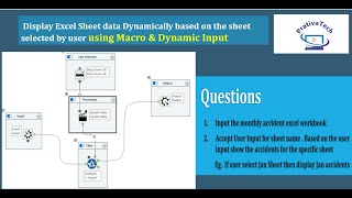 Alteryx Macro amp Dynamic Input  Display Excel Sheet data Dynamically  Alteryx Interview  Part 7 [upl. by Gibun905]