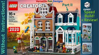 LEGO Creator Expert Bookshop 10270 PART II  Review amp Build Without Instructions throwbackthursday [upl. by Einnaffit90]