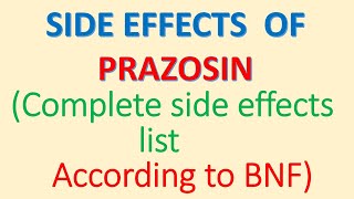 Side effects of prazosin  Prazosin side effects  Prazosin [upl. by Notlimah]