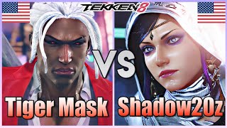 Tekken 8 ▰ Tiger Mask Eddy Vs Shadow20Z Zafina ▰ Ranked Matches [upl. by Ettevi]