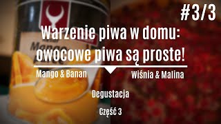 Warzenie piwa w domu owocowe piwa są proste  Degustacja Cz3 [upl. by Rawna]