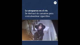 Chaco se disfrazó de camalote para contrabandear cigarrillos y lo atraparon en el río [upl. by Schaaff430]