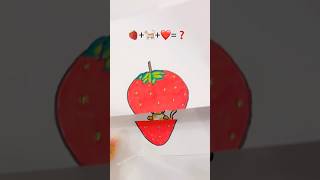 🍓🐈❤️ creativefun shorts drawing art [upl. by Alesig160]