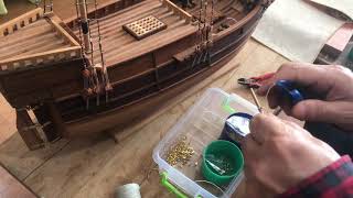 How to Make a Model Ship  Handcrafted Wooden Model Ship  Santa Maria  Close Up  Building [upl. by Utley]