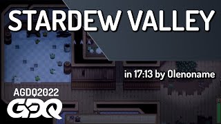 Stardew Valley by Olenoname in 1713  AGDQ 2022 Online [upl. by Ripley320]