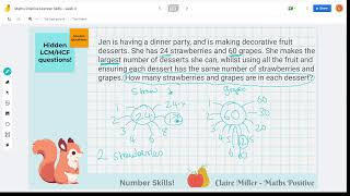 Maths Positive Home Ed Maths  Number Skills Week 3 [upl. by Lehcyar]